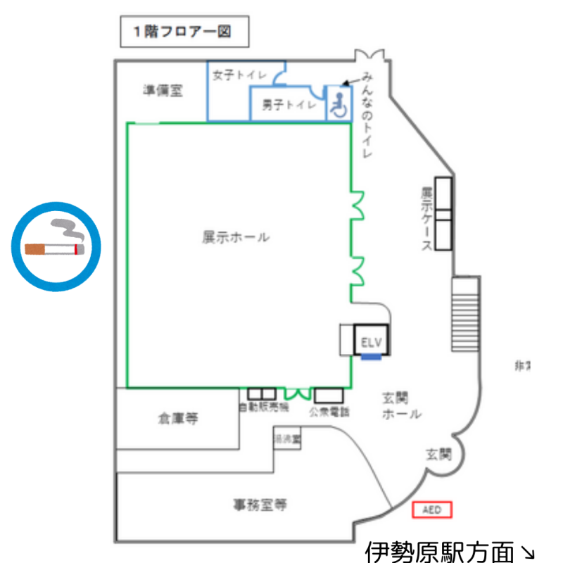 伊勢原市立 中央公民館地図